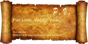 Parison Valéria névjegykártya
